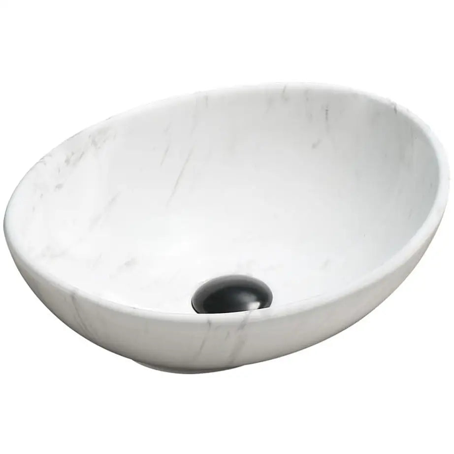 Mexen Elza Servant for Montering på Benkeplate 40x33 Cm Hvit Stein