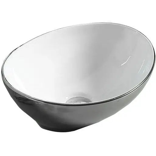 Mexen Elza Servant for Montering på Benkeplate 40x33 Cm Sølv/hvit