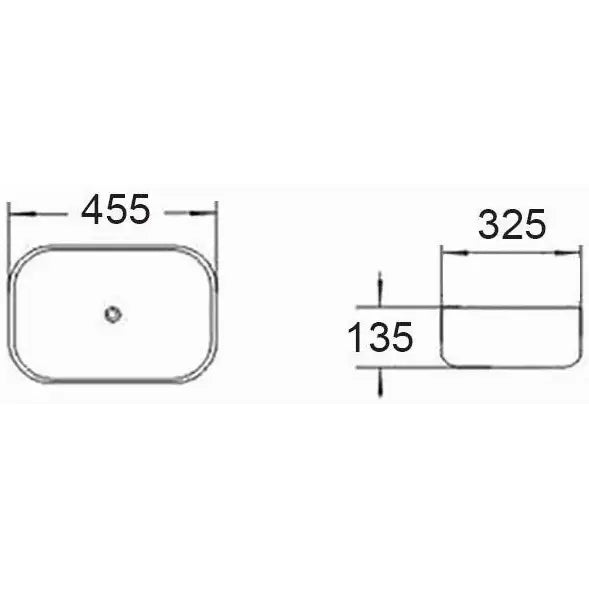 Mexen Rita Servant for Benkeplate 45x32 Cm Matt Hvit