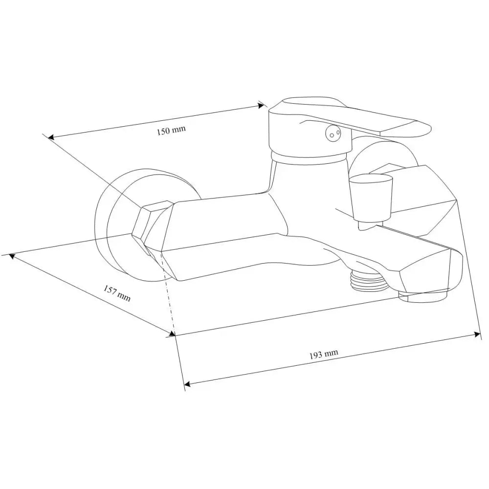 Mexen Sabre R05 Badekarkran med Dusjsett Krom - 7213r05