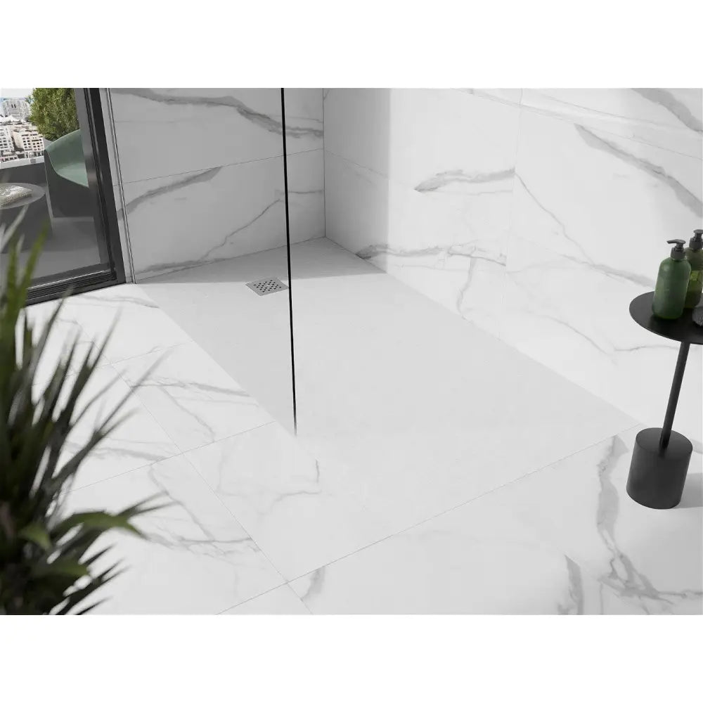 Mexen Stone + Rektangulært Kompositt Dusjbrett 160x70 Cm Hvitt