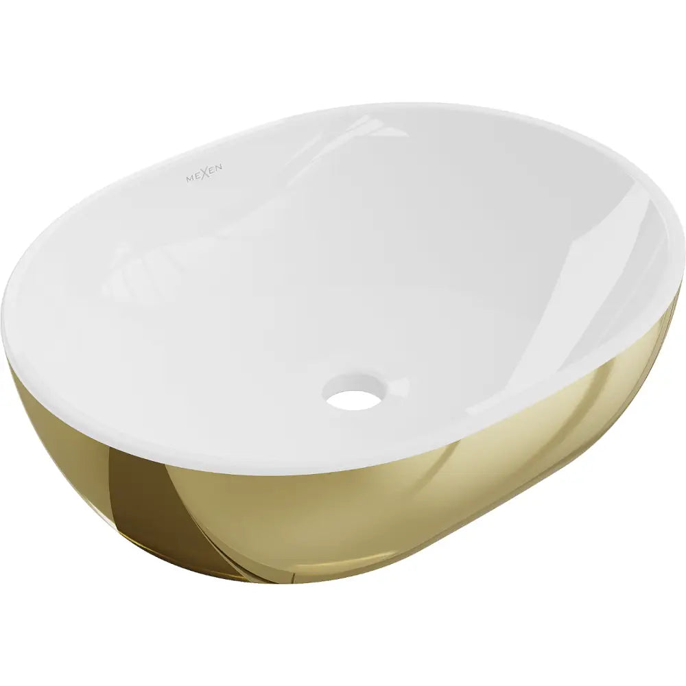Mexen Viki Servant for Benkeplate 48x35 Cm Hvit/gull