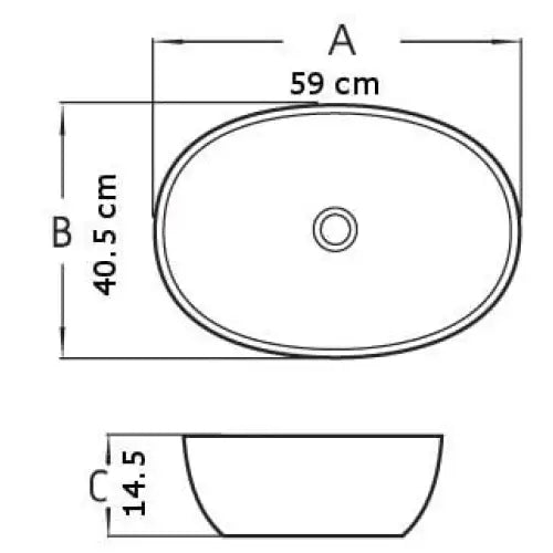 Mexen Viki Servant for Påmontering 59x40 Cm Svart Glans