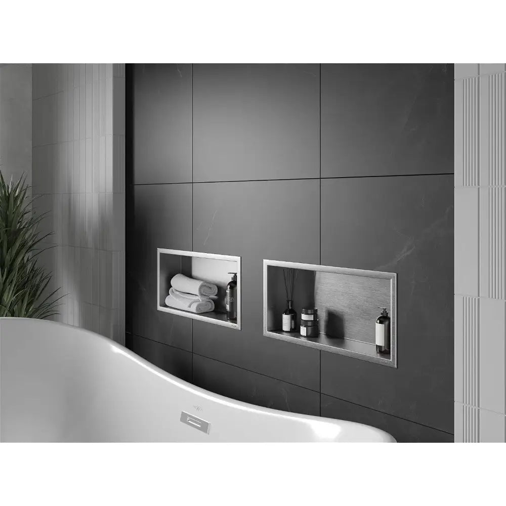 Mexen X-wall-r Nisjehylle med Kant 45x20 Cm Rustfritt Stål
