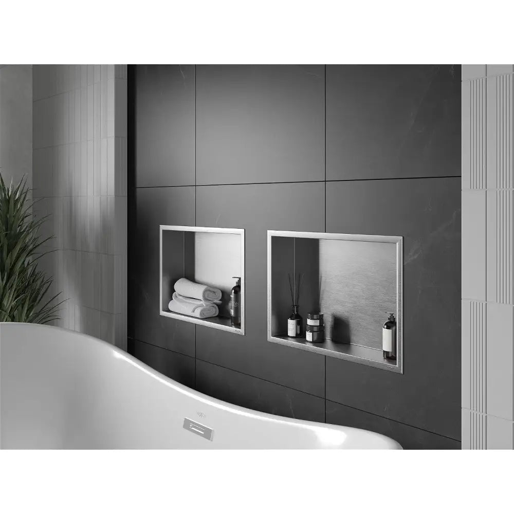 Mexen X-wall-r Nisjehylle med Kant 45x30 Cm Rustfritt Stål