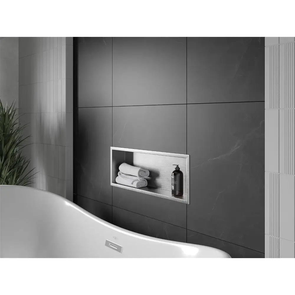 Mexen X-wall-r Nisjehylle med Kant 60x20 Cm Rustfritt Stål