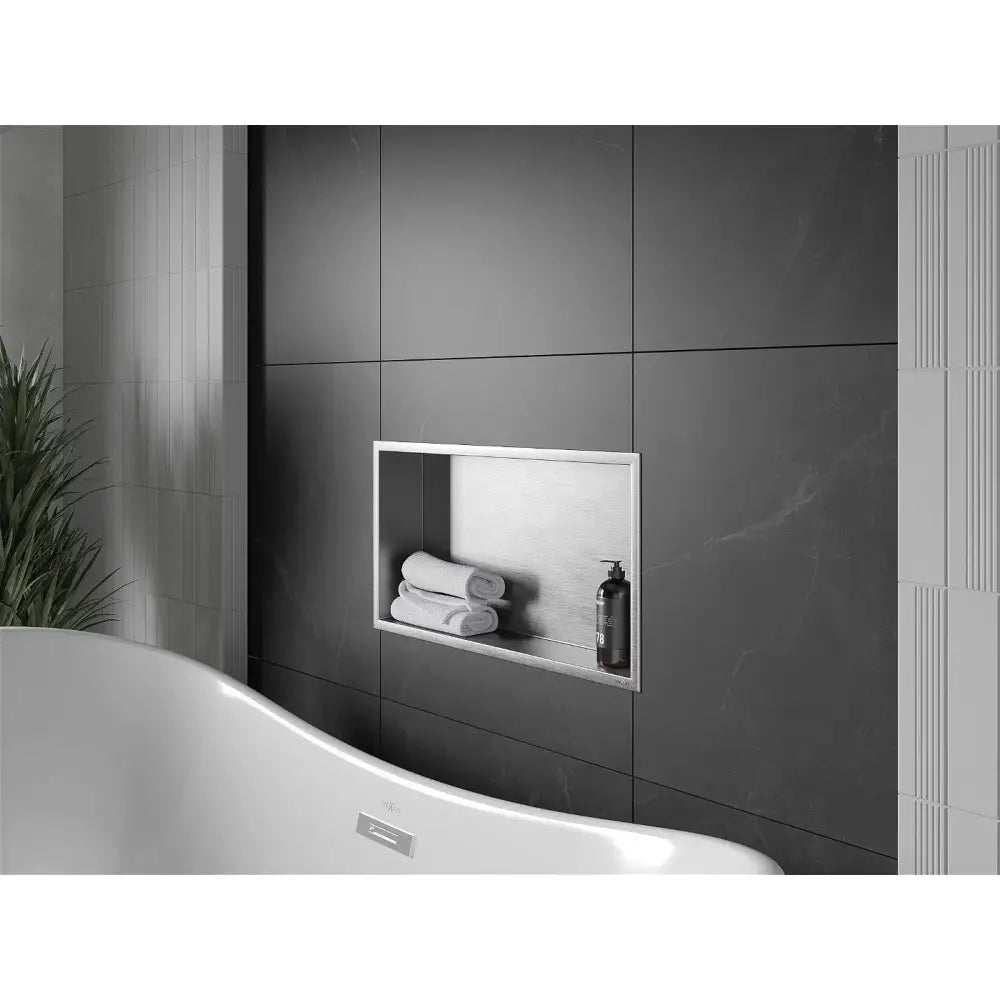 Mexen X-wall-r Nisjehylle med Kant 60x30 Cm Rustfritt Stål