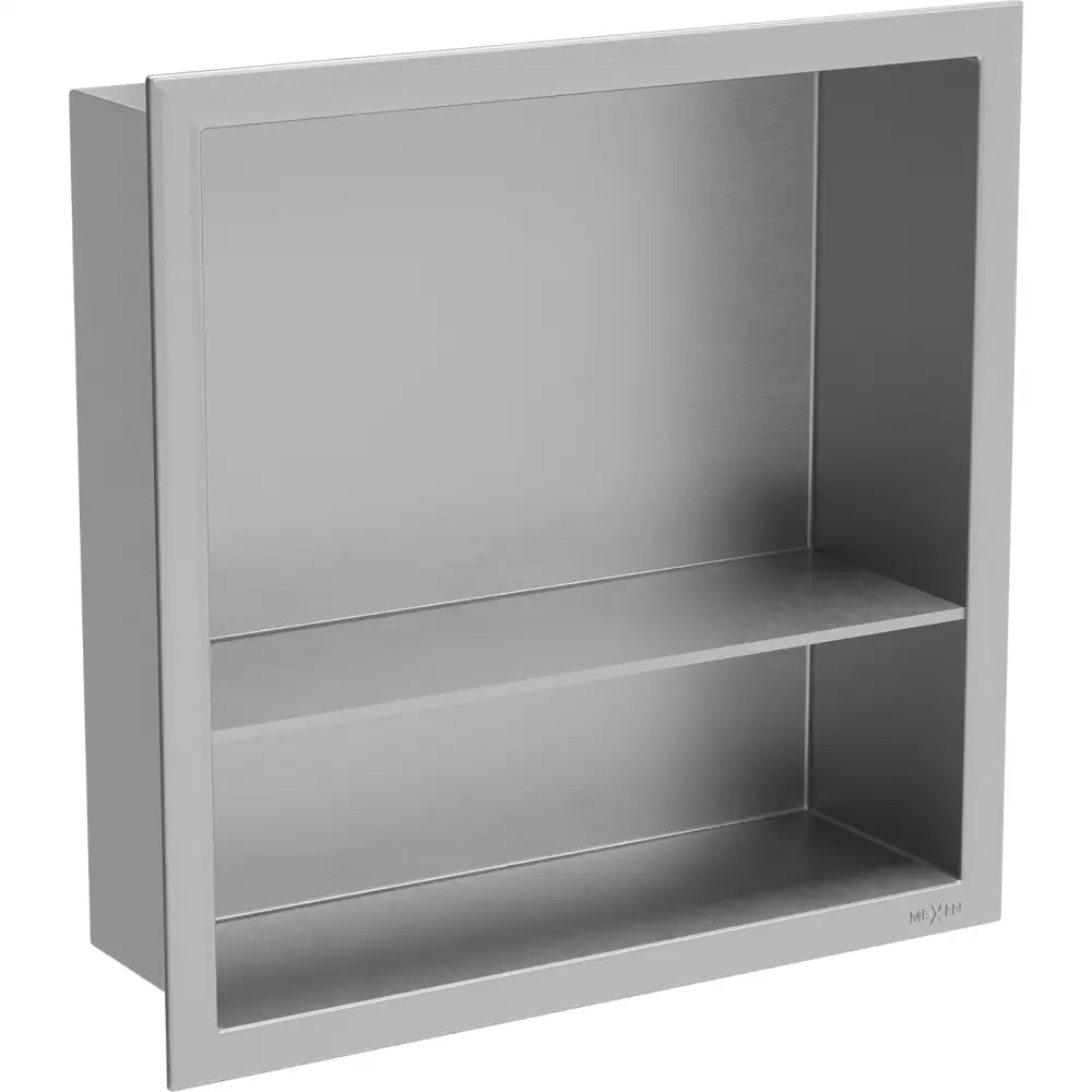 Mexen X-wall-r Nisjehylle med Kant og Hylle 30x30 Cm Rustfritt Stål - 1910303010s