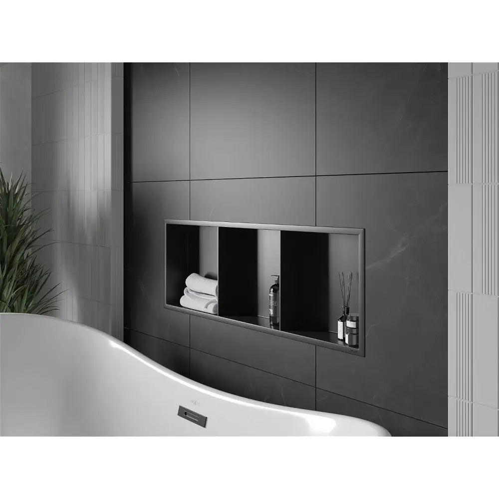Mexen X-wall-r Nisjehylle med Kant og Hylle 90x30 Cm Svart - 1970903010s