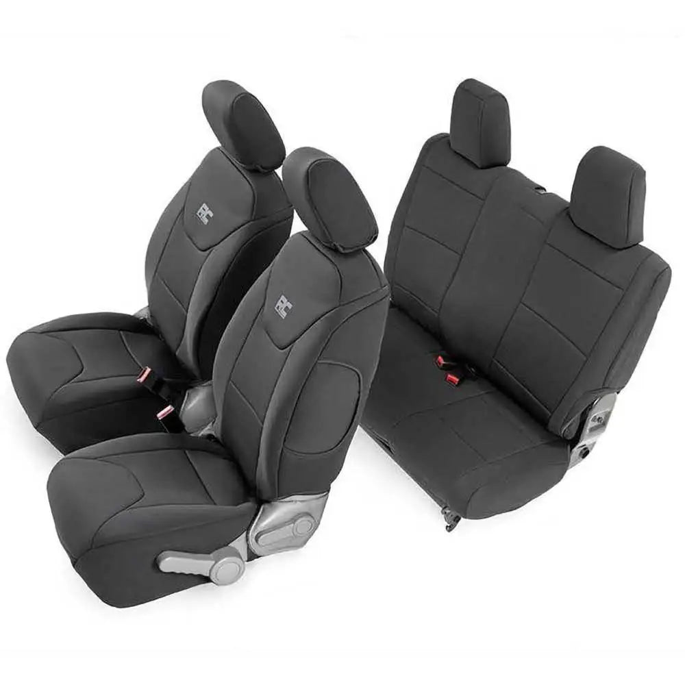 Neopren Svart Setetrekk Sett - Jeep Wrangler Jk 2 d 11-12