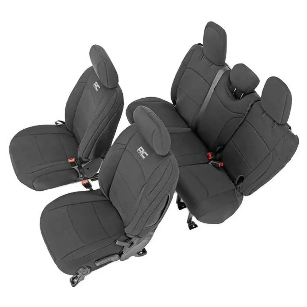 Neopren Svart Setetrekksett - Jeep Wrangler Jl 4d 18-