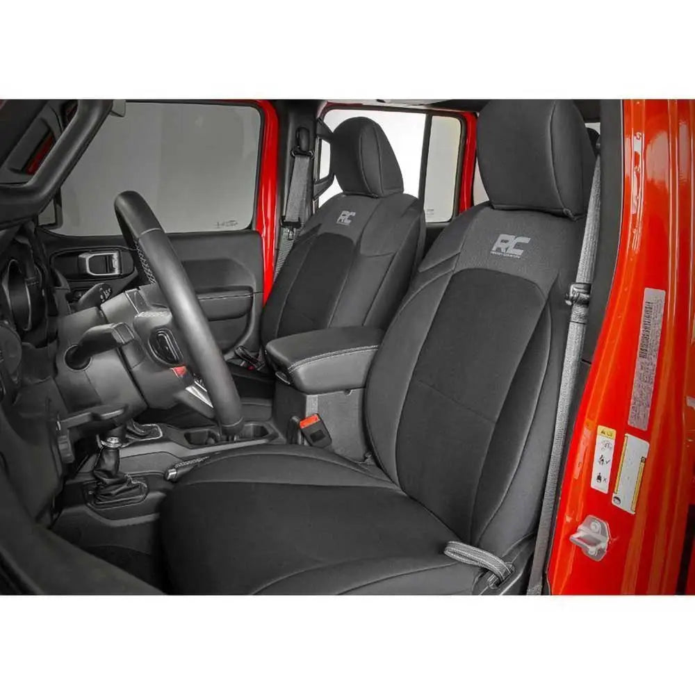Neoprene Svarte Setetrekk Rough Country - Jeep Gladiator Jt 20-