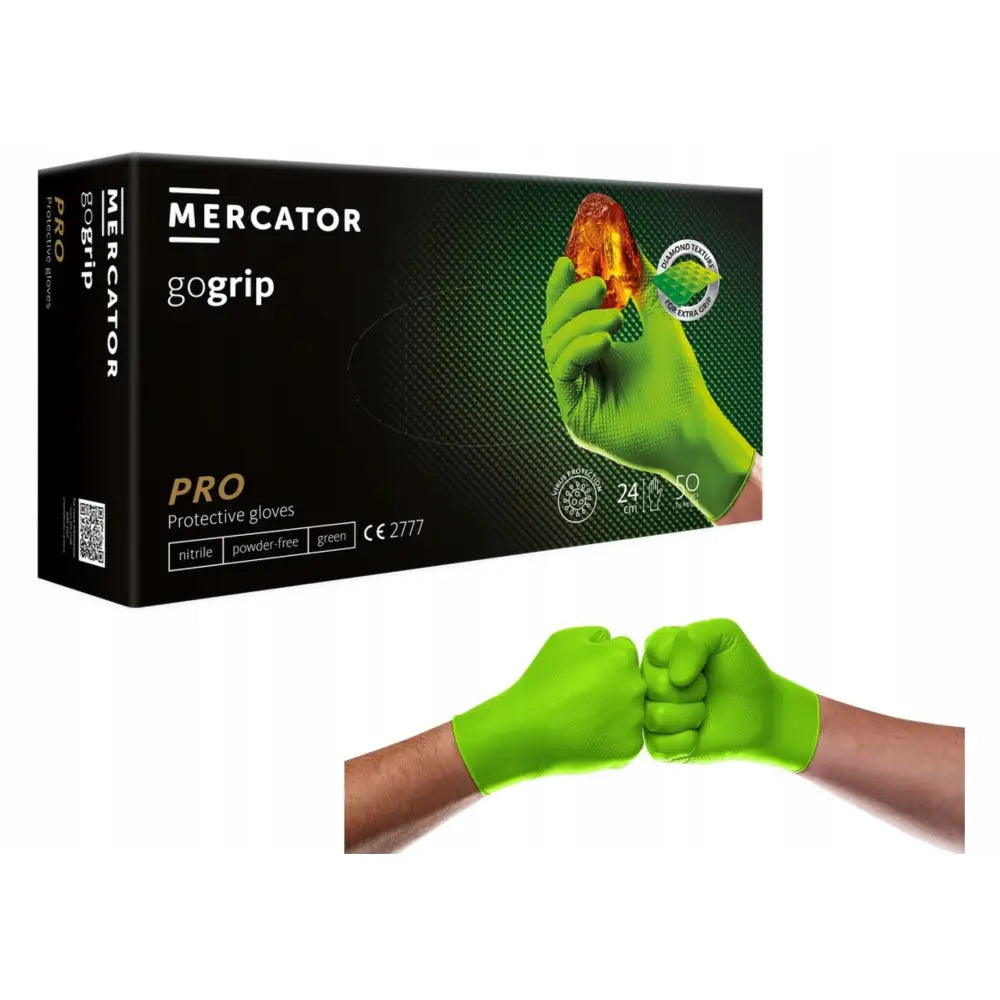 Nitrilhansker for Mekanikk Verksted Detaljering l Gogripgreen 50 Stk