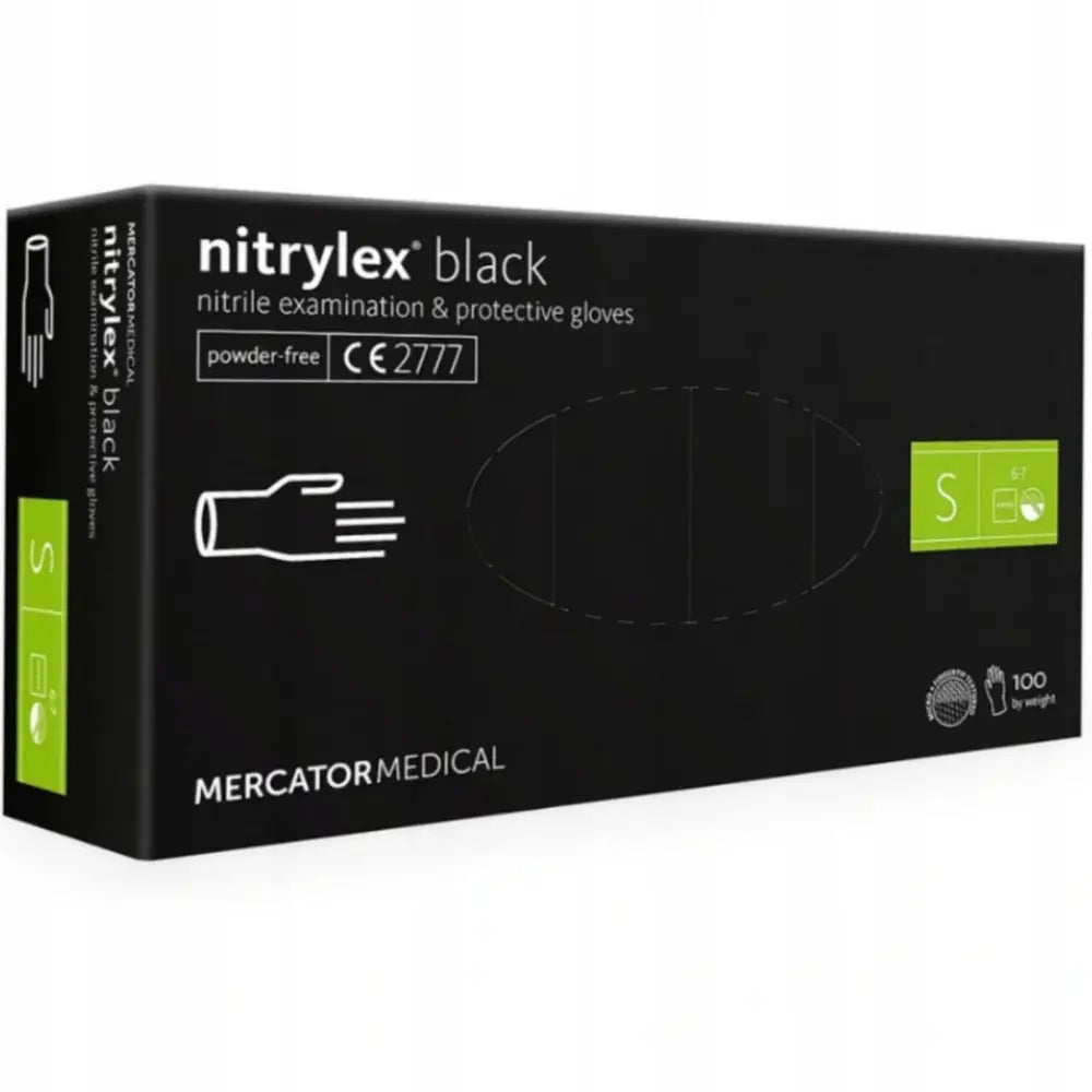 Nitrilhansker Svarte Mercator s 100 Stk Nitrylex Black Hansker