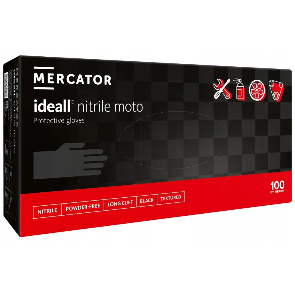 Nitrilhansker til Mekaniker Ideal Moto Lange Slitesterke Hansker 100stk l