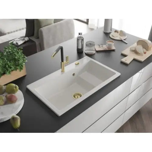 Omar Kjøkkenvask 1 Kum 800x480 Mm Hvit - 6520801005-20-g