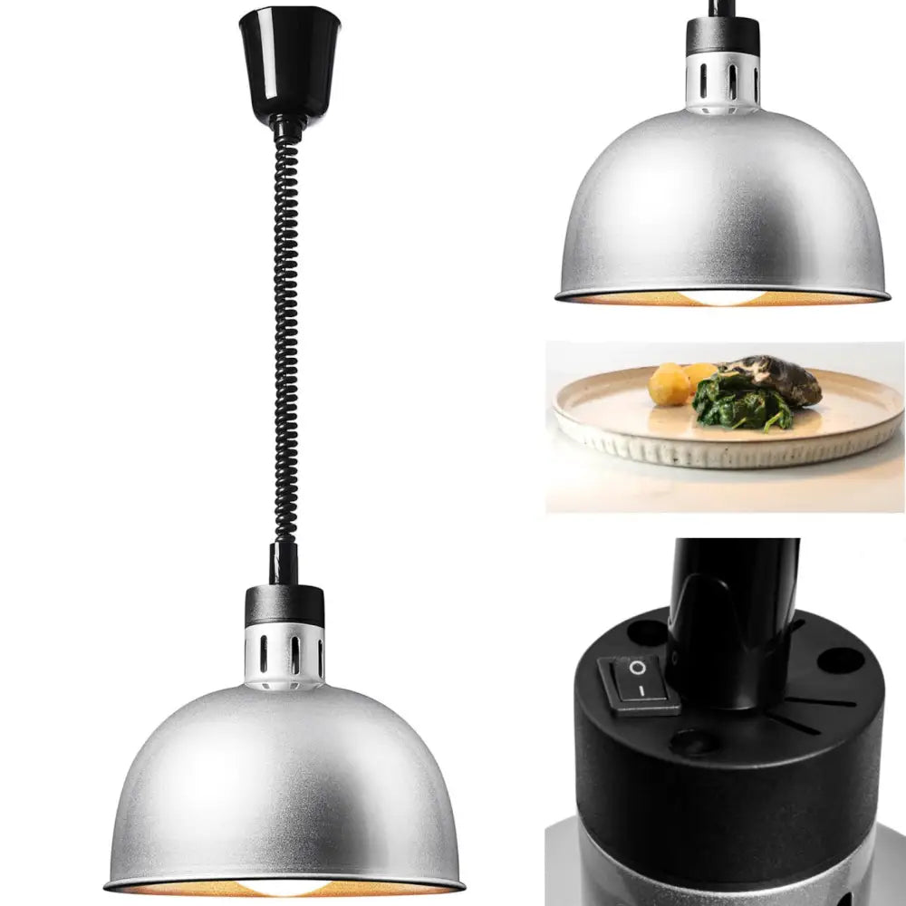 Oppvarmingslampe for Matvarer med Infrarød Teknologi ø28,5 Cm 250 W.