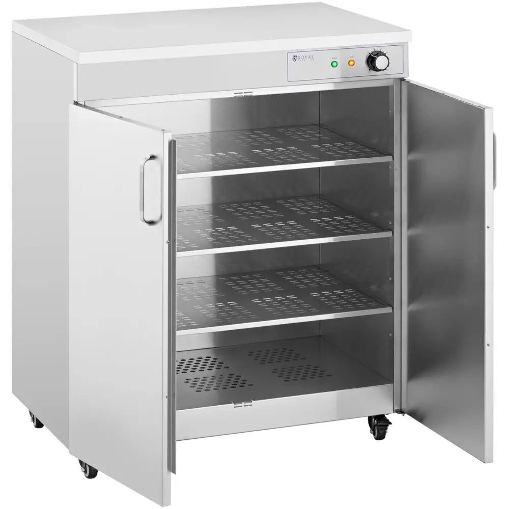 Oppvarmingsplate Skapvarmer på Hjul for 120 Tallerkener 29 Cm 800 w