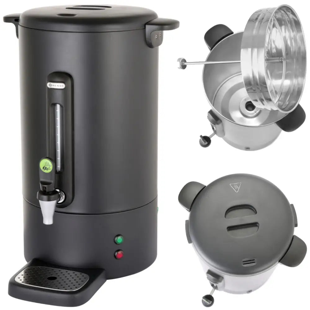 Perkolatorkanne for Kaffe med Dryppfri Kran Svart Concept Line 13 l - Hendi 211489
