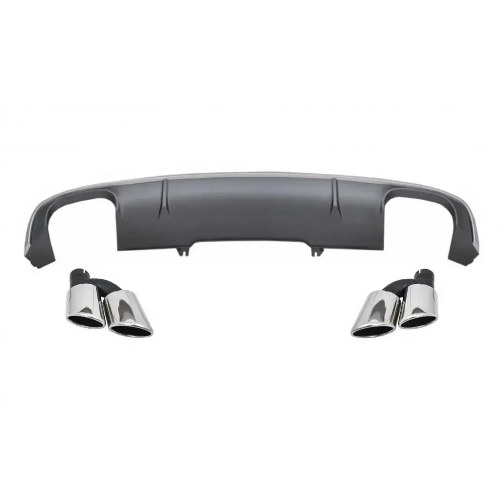 Rear Bumper Diffuser With Exhaust Muffler Tips Tail Pipes Suitable for Audi A4 B9 8w Sedan/avant S-line (2016-2018) S4