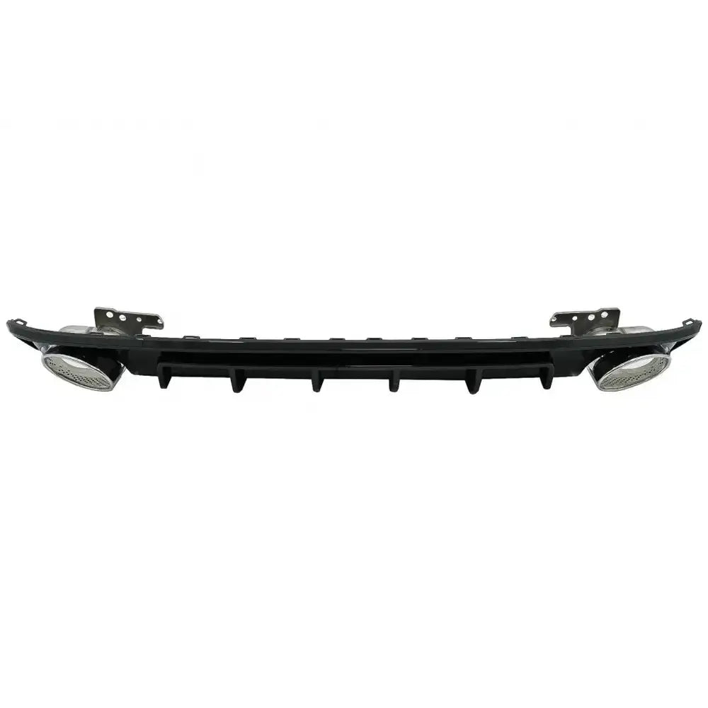 Rear Bumper Valance Diffuser & Exhaust Tips Suitable for Audi A6 C8 4k Avant Sedan (2018-up) Rs6 Design Piano Black