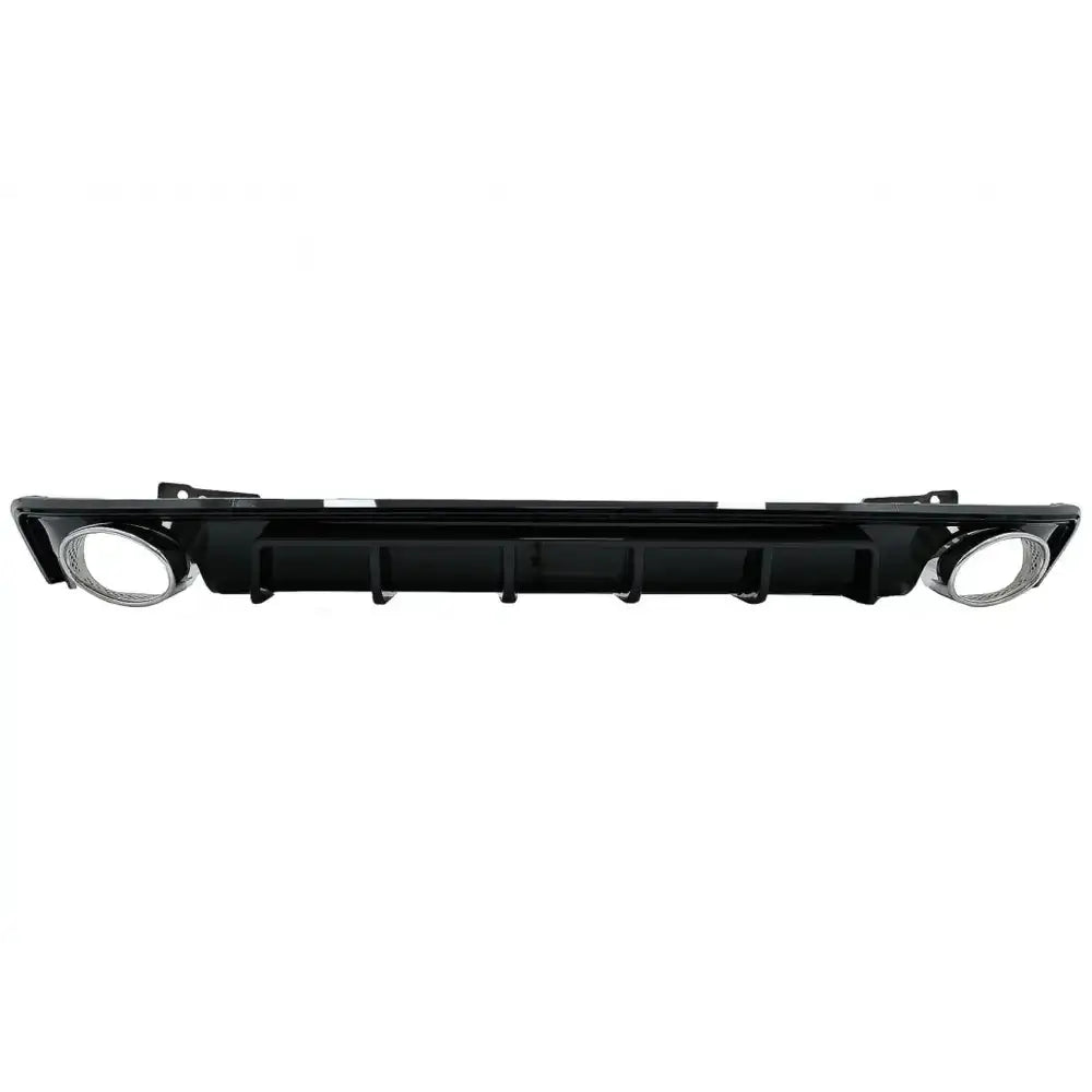 Rear Bumper Valance Diffuser & Exhaust Tips Suitable for Audi A6 C8 4k Avant Sedan (2018-up) Rs6 Design Piano Black