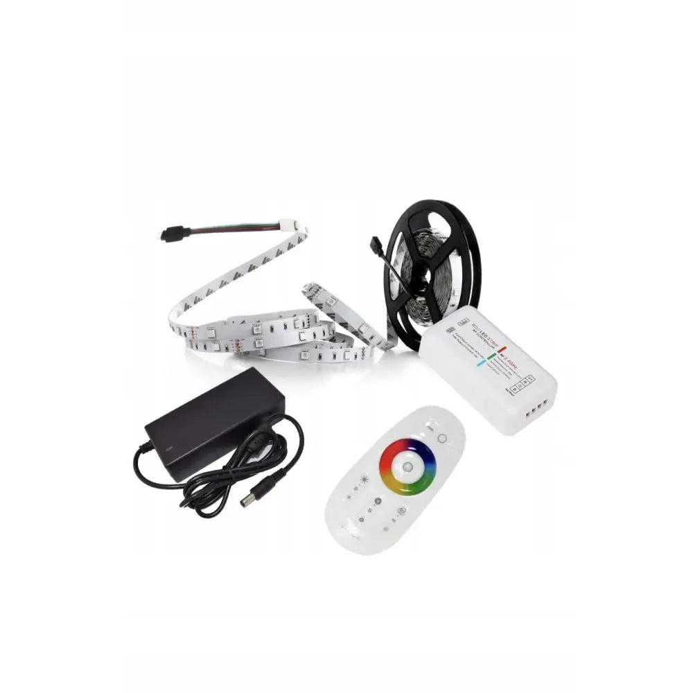 Rgb + Hvit 5050 Led Strip Sett 5m Touch Fjernkontroll