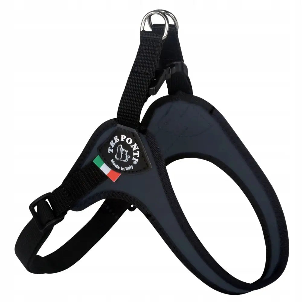 Seler for Liten Hund Malteser Pinscher 40 til 56 Cm Tre Ponti Sort Størrelse 2