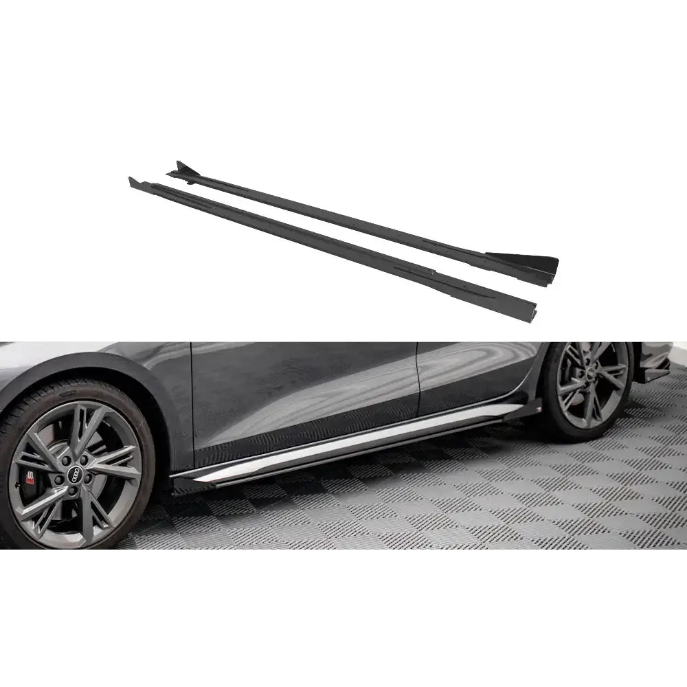 Sideskjørt Lepper Street Pro + Flaps - Audi S3 / A3 S-line 8y 20-