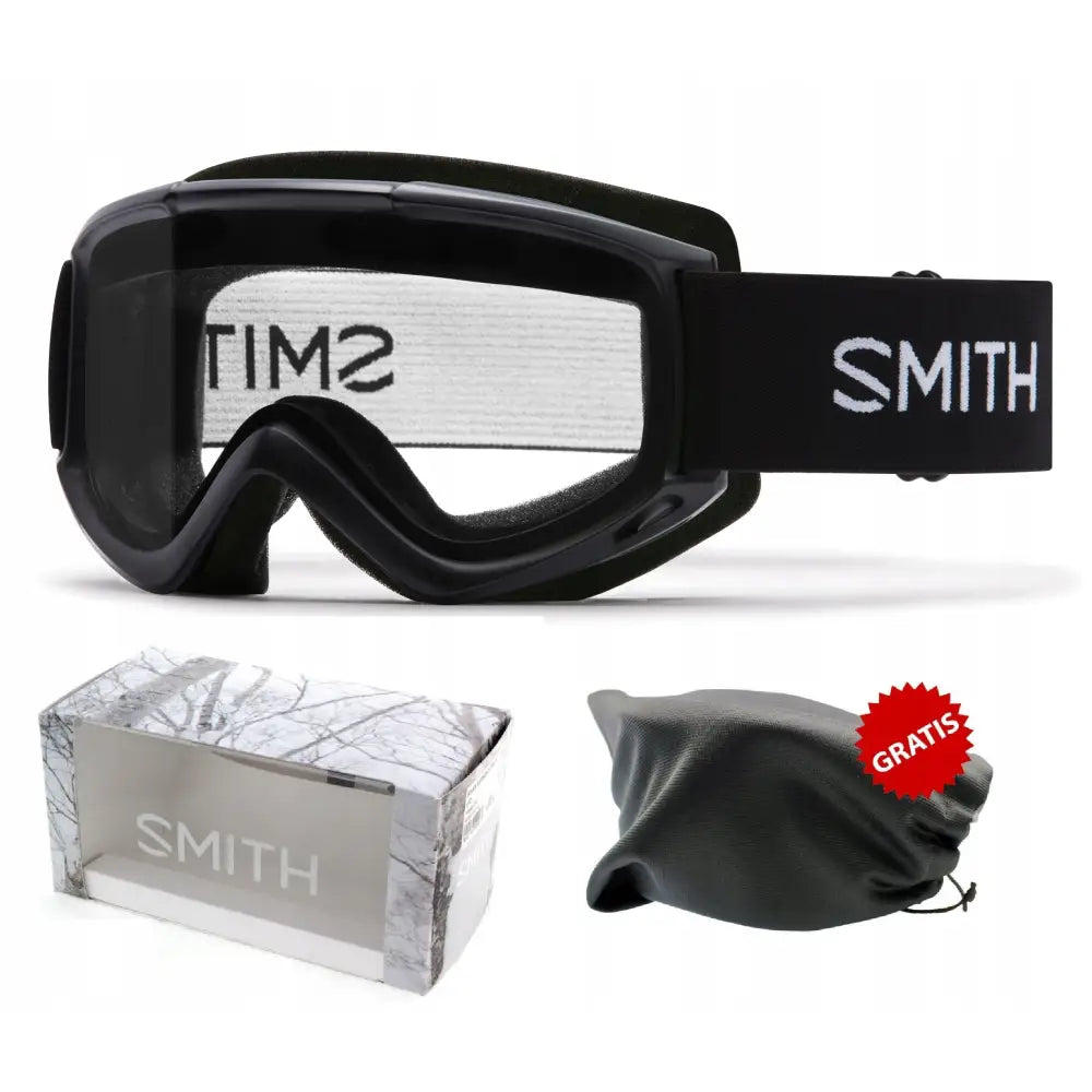 Skibriller Smith Classic Cascade Svart Glass Klart S0