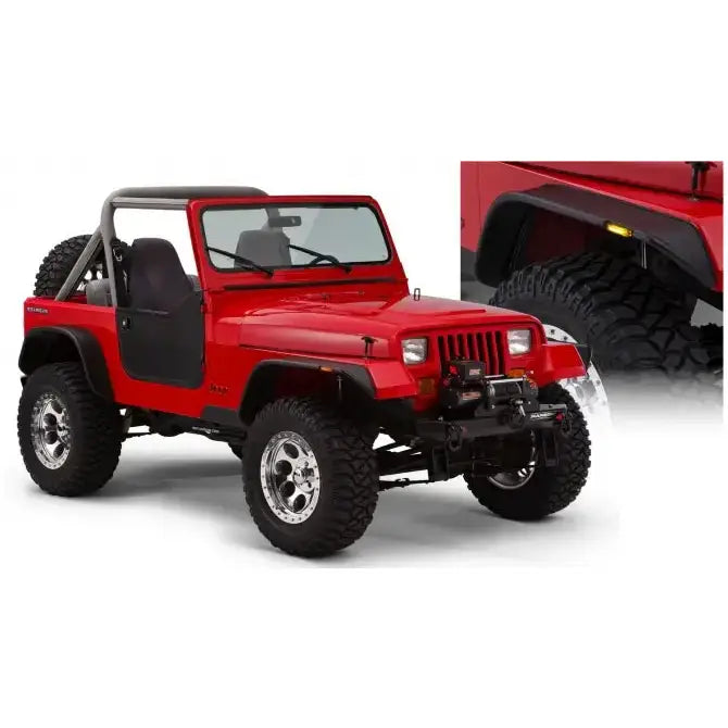 Skjermbreddere Bushwacker Flat Style - Jeep Wrangler Yj