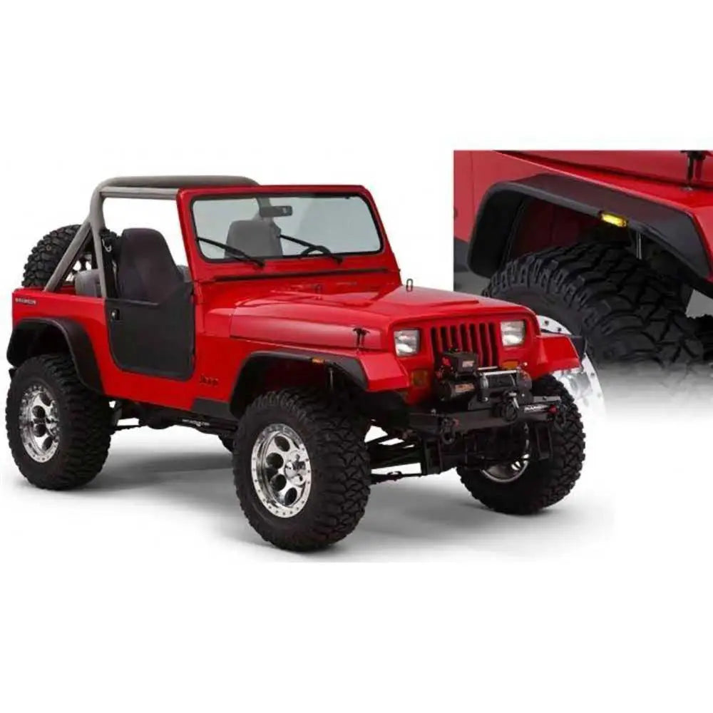 Skjørtutvidelser Foran og bak Bushwacker Flat Style - Jeep Wrangler Yj 87-95