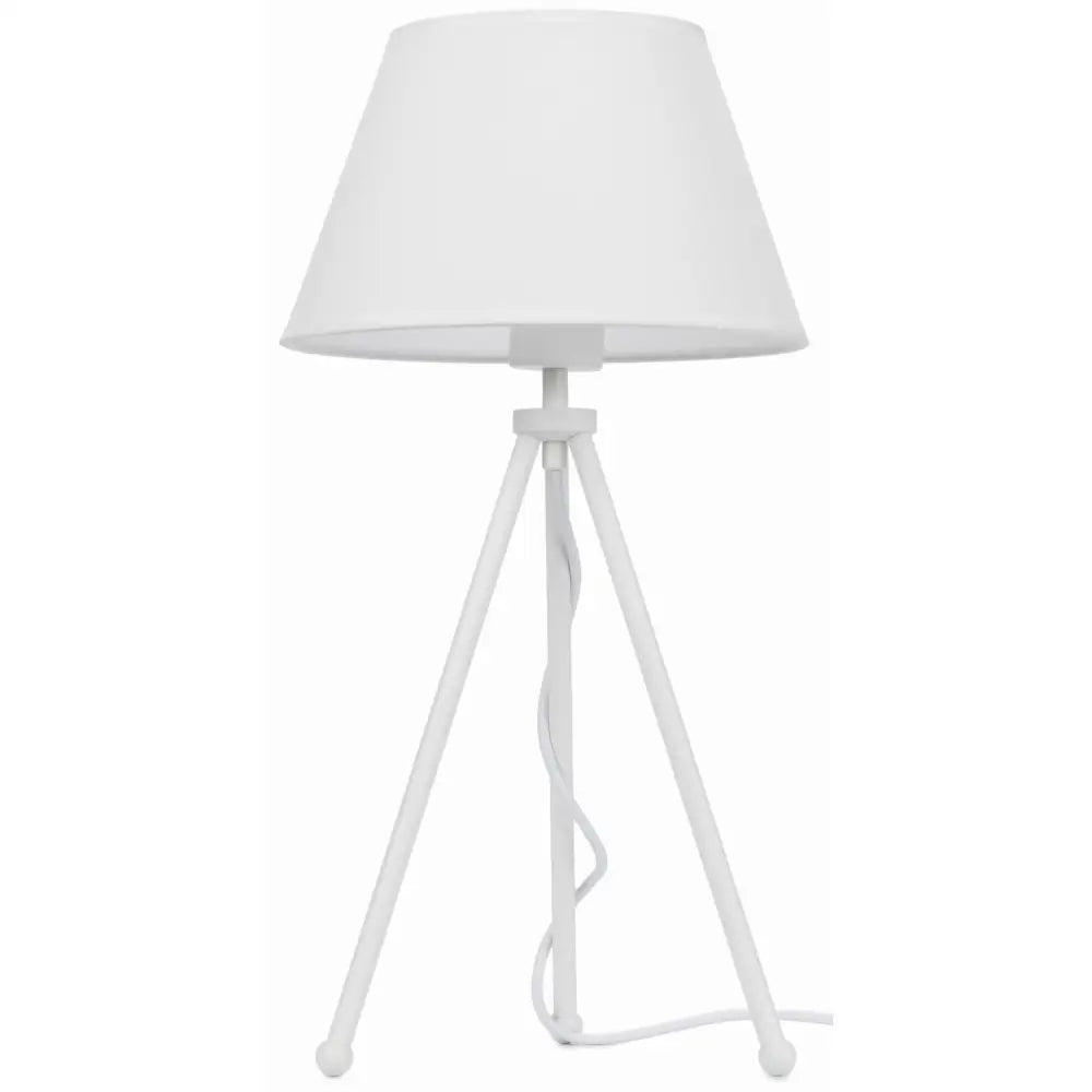 Stående Lampe Neptun Mini i Hvitt med Hvit Karo Lampeskjerm