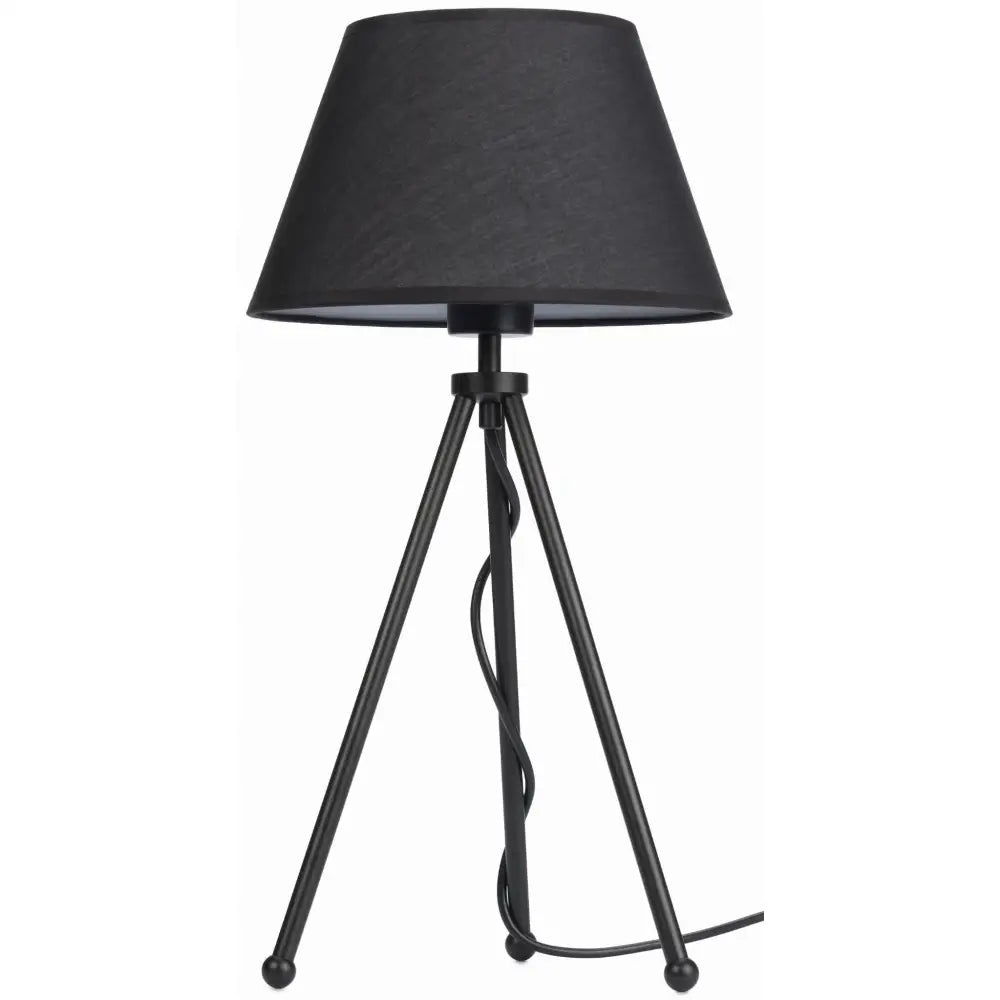 Stående Lampe Svart Neptun Mini med Sort Karo Lampeskjerm