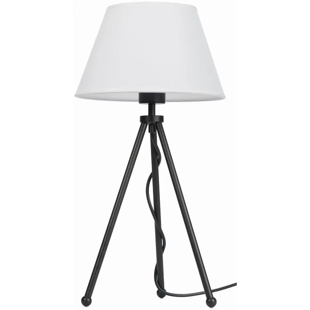 Stående Svart Neptun Mini Lampe med Hvit Skjerm Karo