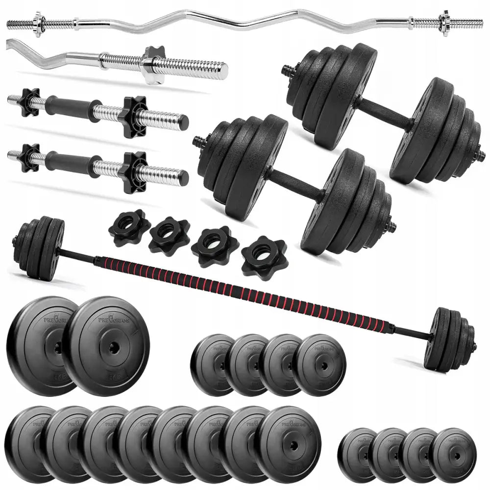 Stang med Manualer for Benkpressesett 40kg for Hjemmegym