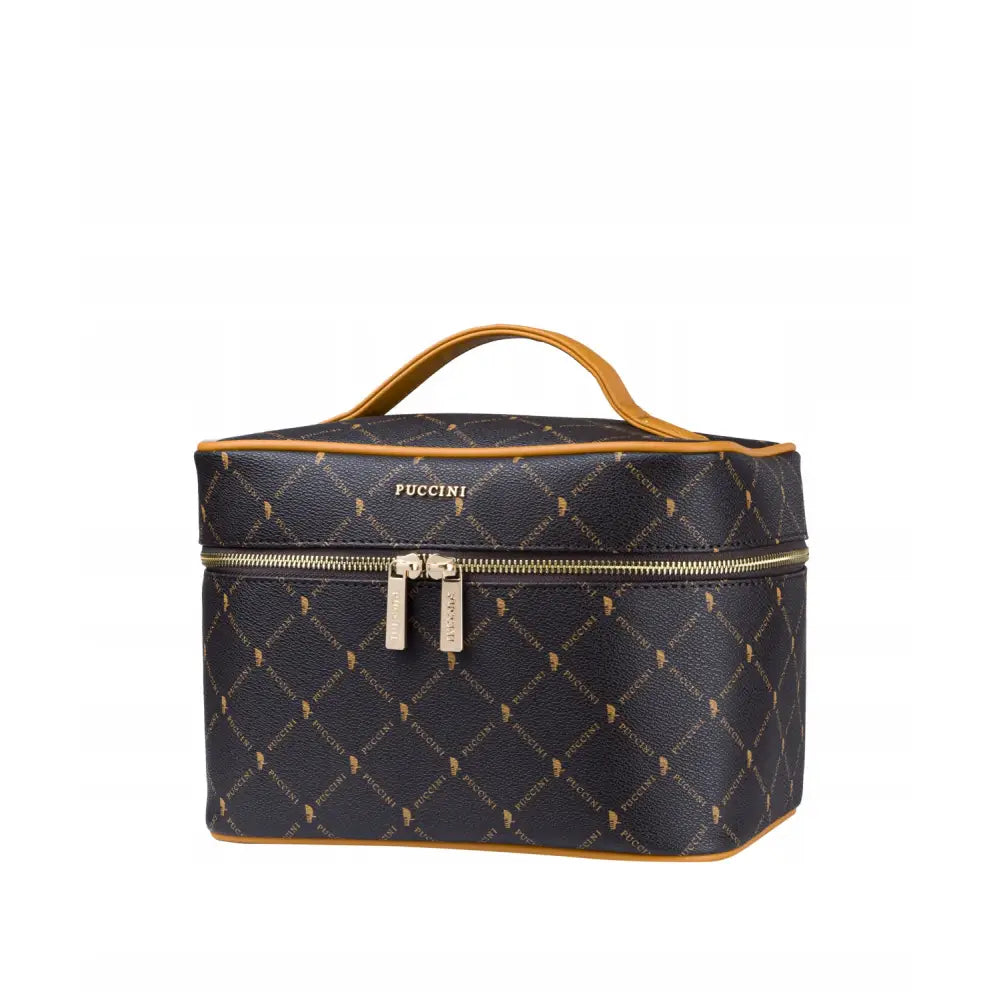 Stor Puccini Reisekosmetikkveske for Kvinner med Glidelås Brun Monogram Qlxp0039 2