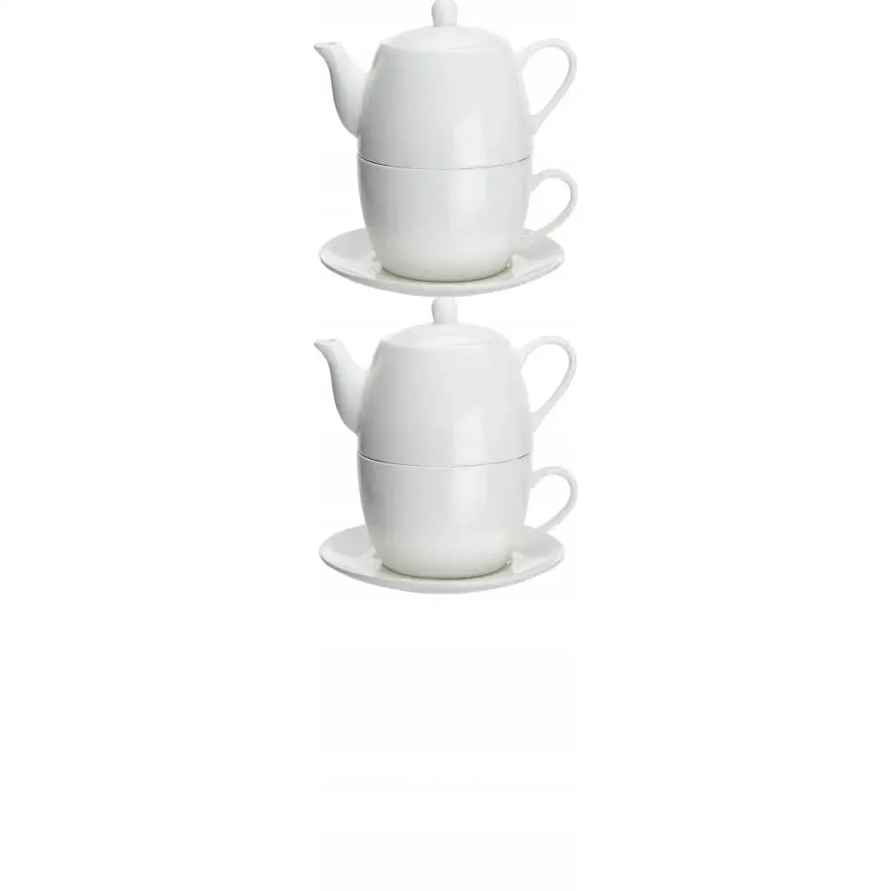 Tekanne med Kopp fra Altom Design Regular Porselen 400 Ml X2