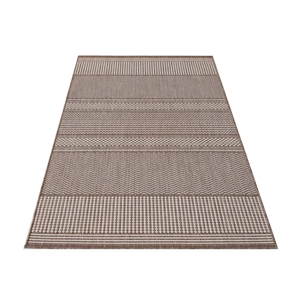 Tepe Høykvalitets Dobbeltsidig Tau Zara 12 i Brun 120 x 170 Cm
