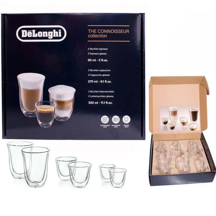 Termiske Kopper og Glass fra Delonghi Sett med 6 Stk