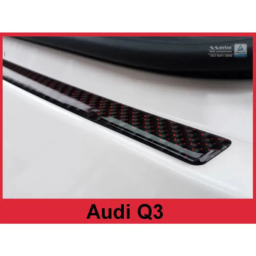 Lastebeskytter Audi Q3 11-18 Karbonfiber 3d Rød / Svart