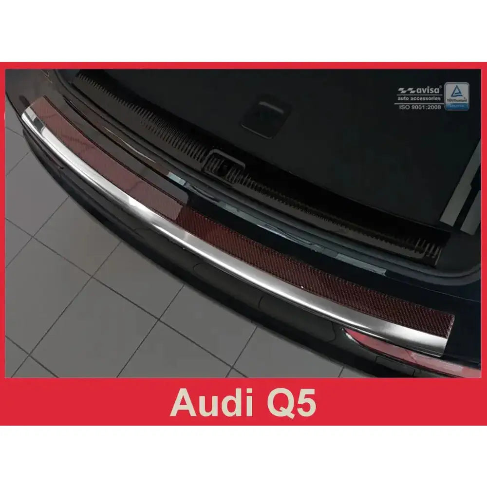 Lastebeskytter Audi Q5 08-16 Rødt & Svart Karbonfiber