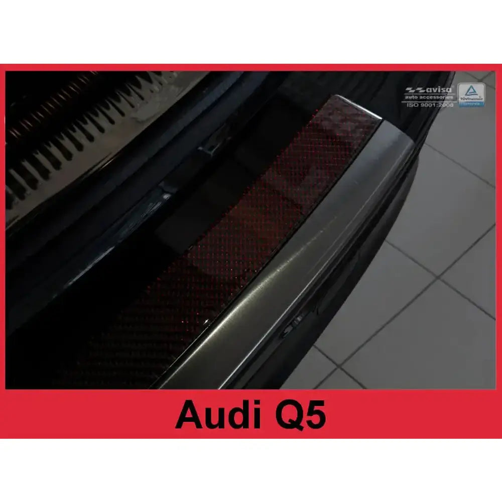 Lastebeskytter Audi Q5 08-16 Svart Stål Rødt Karbonfiber
