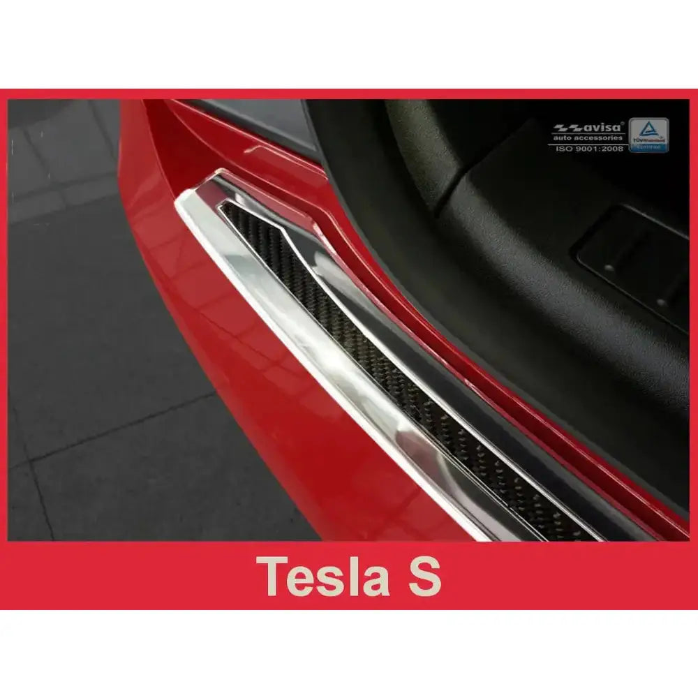 Lastebeskytter Tesla Model s Liftback 12- Stål Speil Svart Karbonfiber