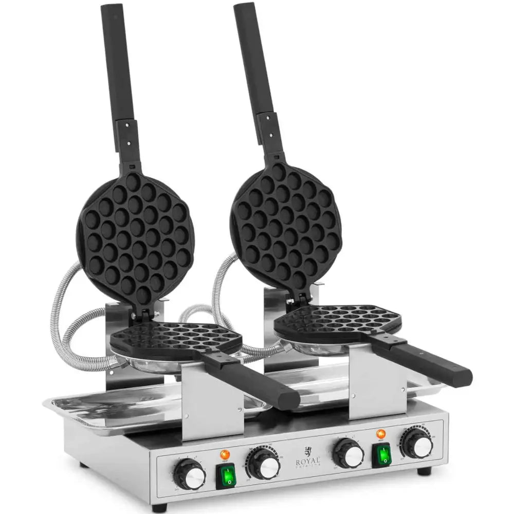 Vaffeljern Boble Dobbel Bubble Waffle Teflon 2 x 1400 w