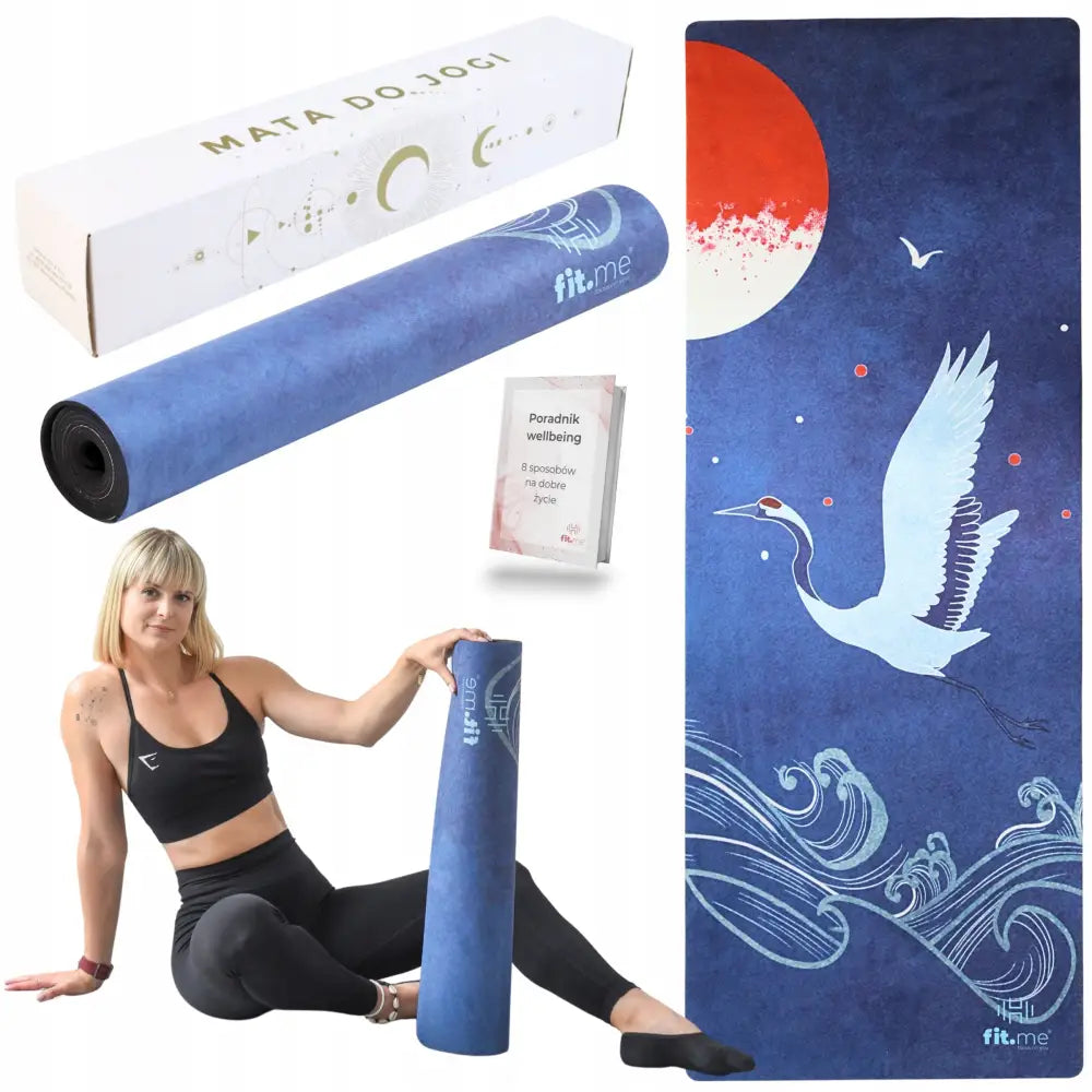 Vakker Premium Yoga Matte øvelser Stabil Semsket Myk 4 Mm med Mønster