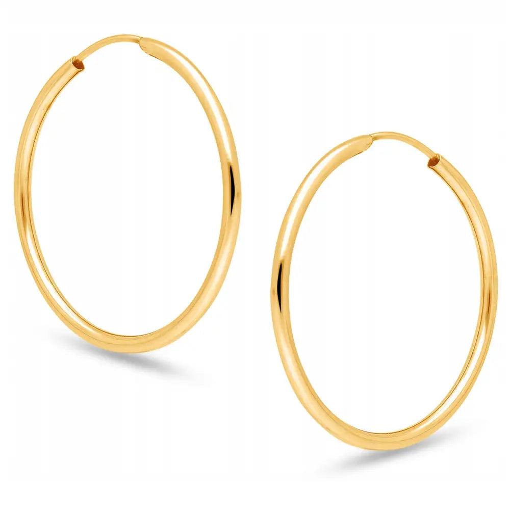 Gullsmykke øredobber Hoops 585 14kt 22mm fra Gullsmed