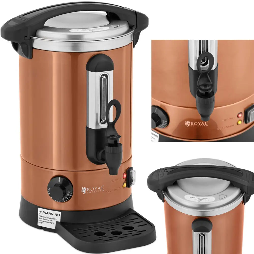 Vannkoker med Dobbeltvegget Kar og Dryppestativ 6,1 l 1500 w Oransje