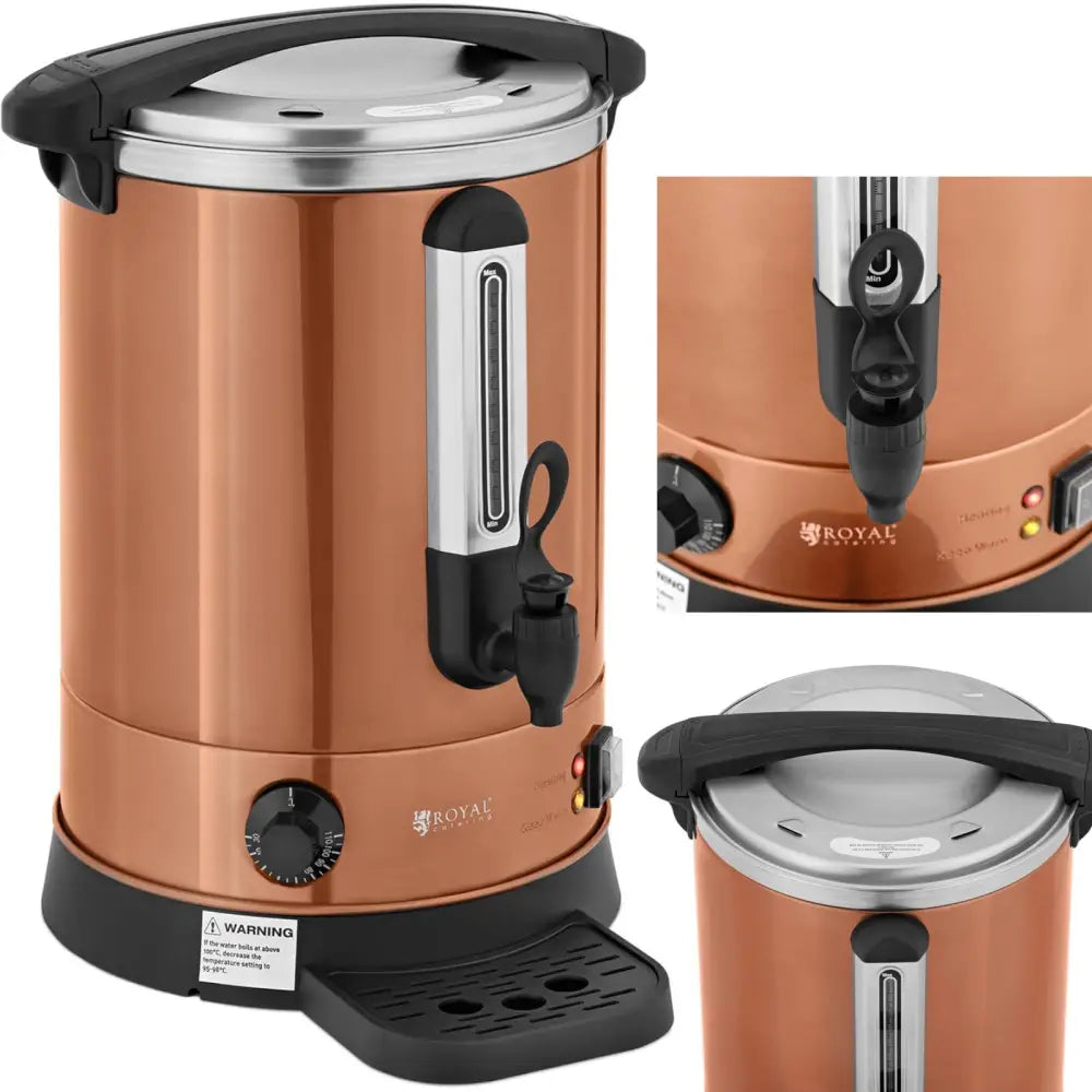 Vannkoker med Doble Vegger og Dryppestativ 13,5 l 2500 w Oransje