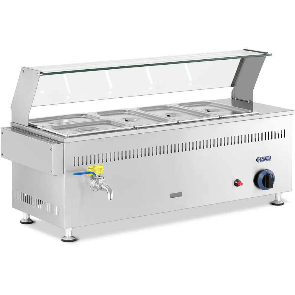 Vannoppvarmer med Gass 0,02 Bar 3300 w 3x Gn 1/3 2x Gn 1/2